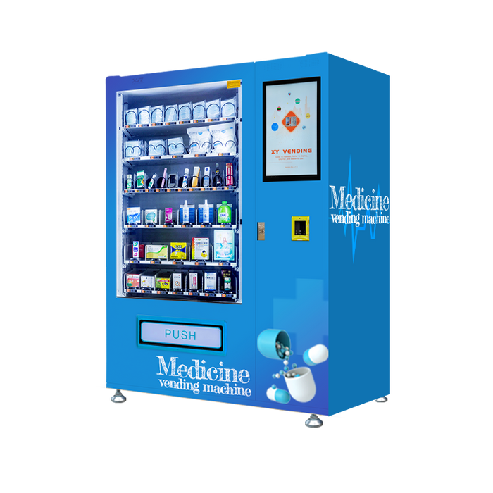 Pharmacy vending machine can be used to sell medicine.