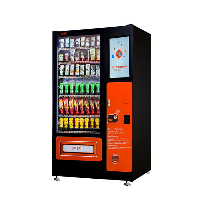 Snack and drink vending machine with 21.5-inch touch screen can be used to sell snacks and cold or room temperature beverages——XY-DLY-8C-21.5＂