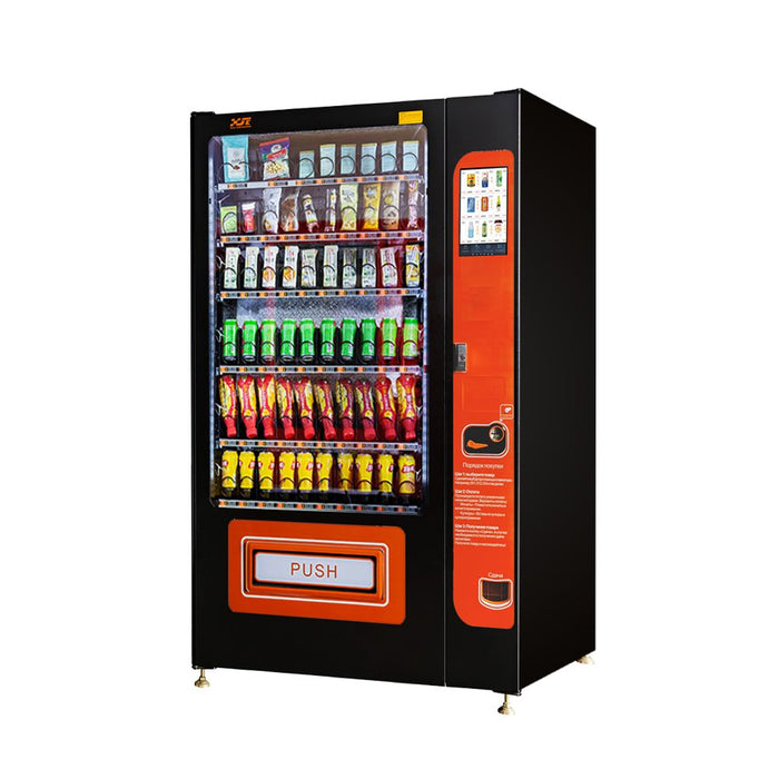 This Snack and drink vending machine with 10.1-inch touch screen can be used to sell snacks and cold or room temperature beverages——XY-DLY-10C-I-10.1＂