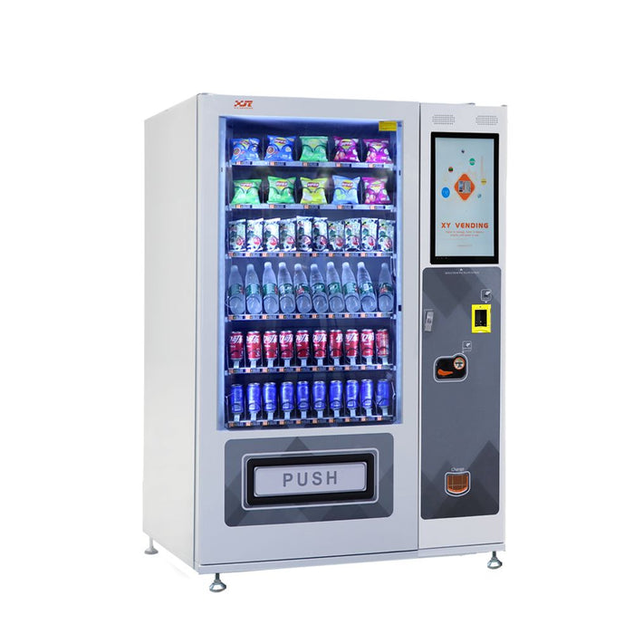 Snack and drink vending machine can be used to sell snacks and cold or room temperature beverages——XY-DLY-10C-L1-21.5＂