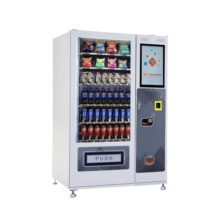 Snack and drink vending machine can be used to sell snacks and cold or room temperature beverages——XY-DLY-8C-L1-21.5＂