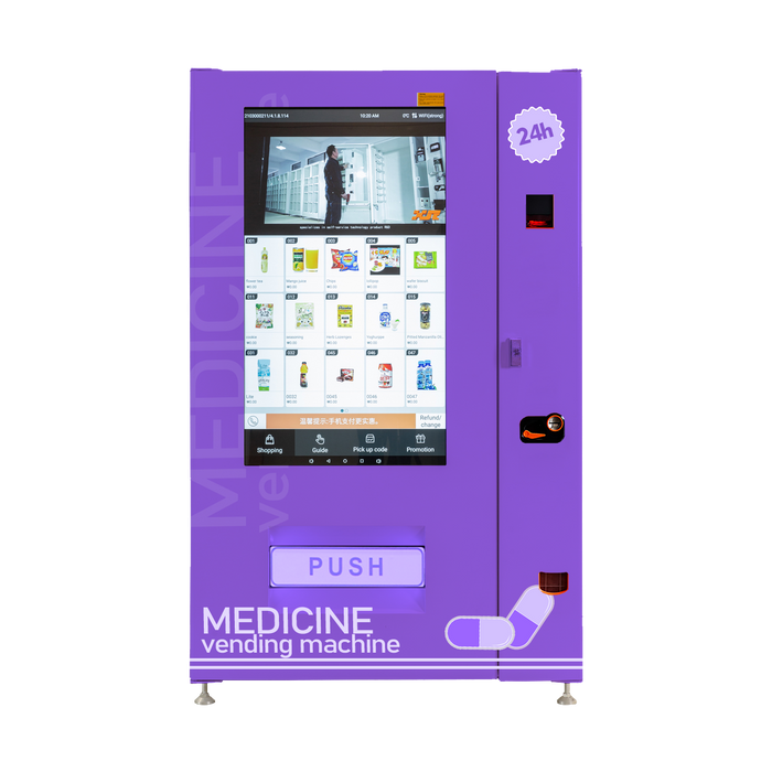 Pharmacy vending machine can be used to sell medicine.