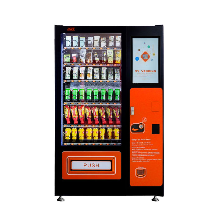 Snack and drink vending machine with 21.5-inch touch screen can be used to sell snacks and cold or room temperature beverages——XY-DLY-8C-21.5＂