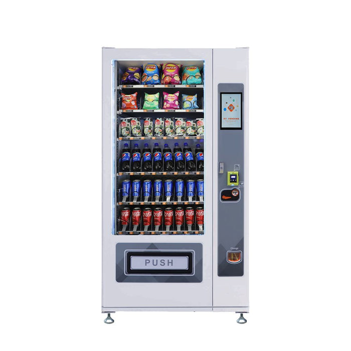 Snack and drink vending machine can be used to sell snacks and cold or room temperature beveragesSnack and drink vending machine can be used to sell snacks and cold or room temperature beverages——DLY-8C-L1-10.1＂