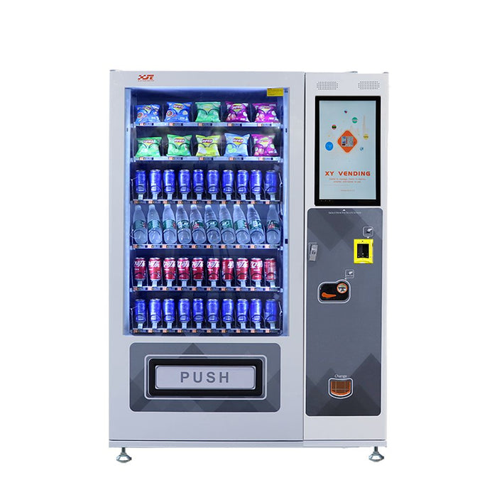 Snack and drink vending machine can be used to sell snacks and cold or room temperature beverages——XY-DLY-10C-L1-21.5＂