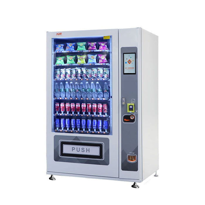 Snack and drink vending machine can be used to sell snacks and cold or room temperature beverages——XY-DLY-10C-L1-10.1＂