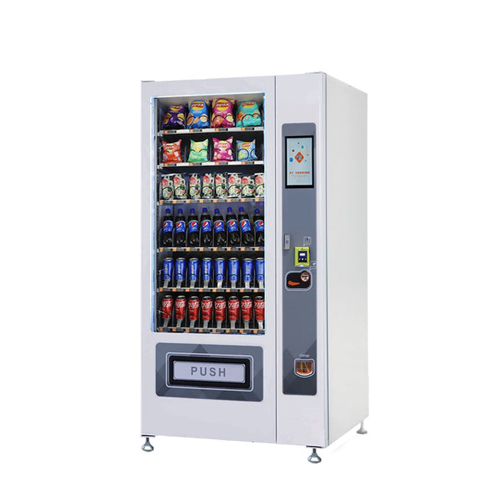 Snack and drink vending machine can be used to sell snacks and cold or room temperature beveragesSnack and drink vending machine can be used to sell snacks and cold or room temperature beverages——DLY-8C-L1-10.1＂