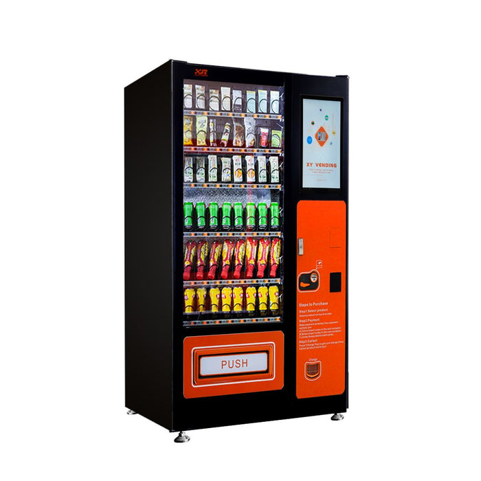 Snack and drink vending machine with 21.5-inch touch screen can be used to sell snacks and cold or room temperature beverages——XY-DLY-8C-21.5＂