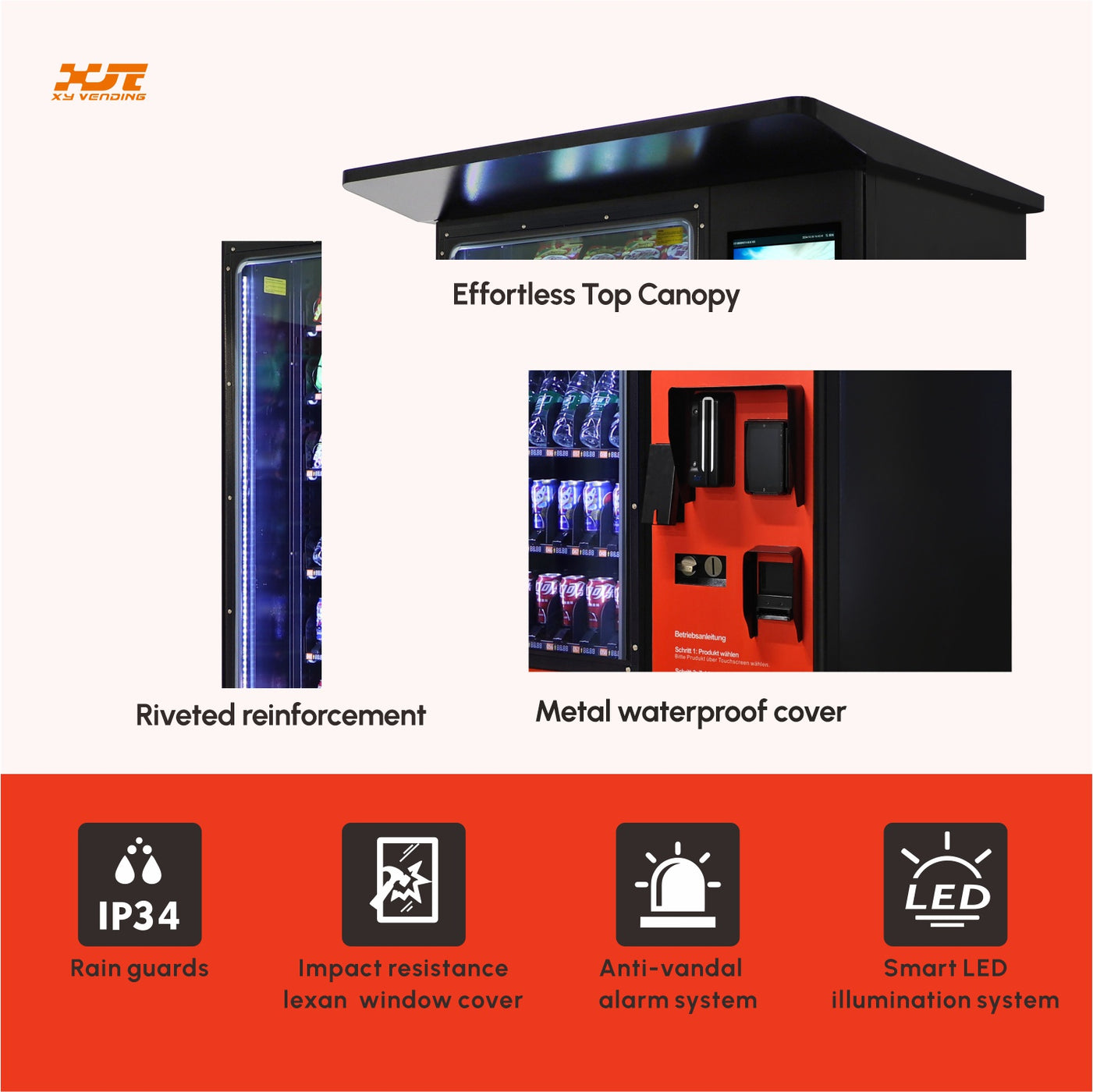 Outdoor Vending Machine Snacks And Drinks & Combo Vending Machine — XY ...
