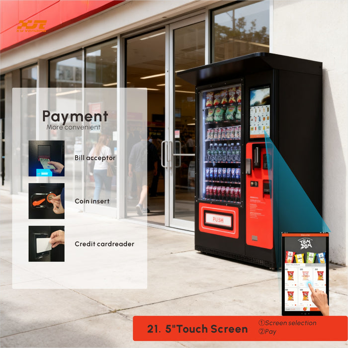 Outdoor Vending Machine Snacks And Drinks & Combo Vending Machine