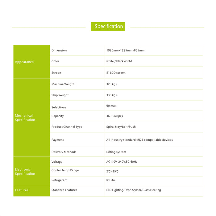 Fresh Food Vending Machines Sell Fresh Food That Need to be Kept Fresh and refrigerated.