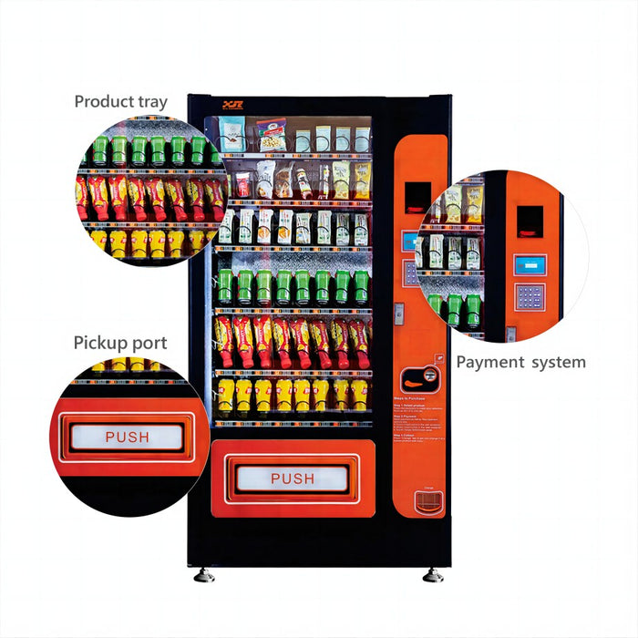 Snack and drink vending machine can be used to sell snacks and cold or room temperature beverages——XY-DLE-8C-I