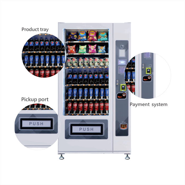 Snack and drink vending machine can be used to sell snacks and cold or room temperature beverages——XY-DLE-8C-L1