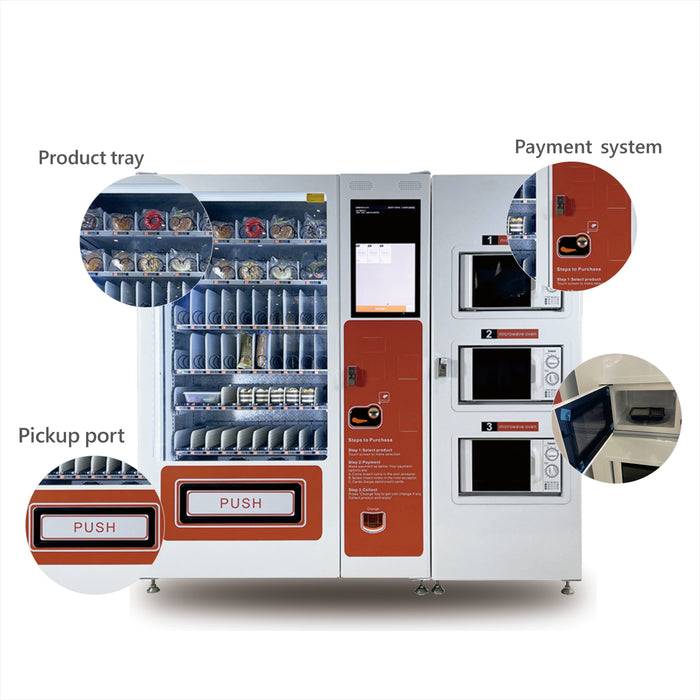 Hot Food vending machine can be used to sell hot food.