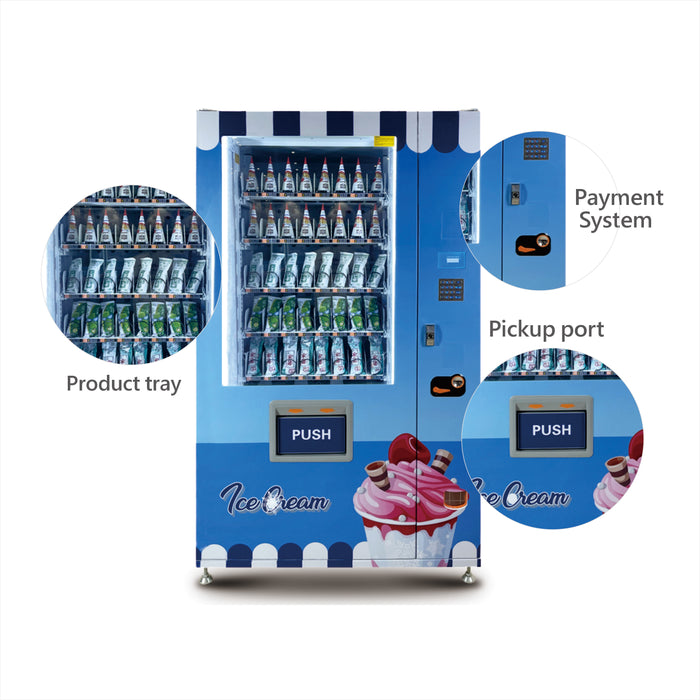 Frozen vending machine can be used to sell ice cream and frozen food——XY-DLE-8C-LD