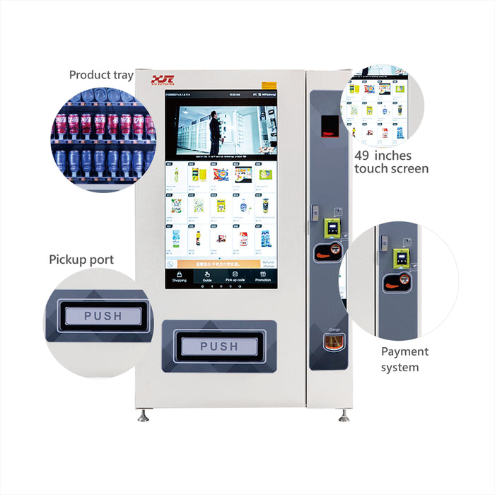 Snack and drink vending machine can be used to sell snacks and cold or room temperature beverages——XY-DLY-10C-L1-49＂