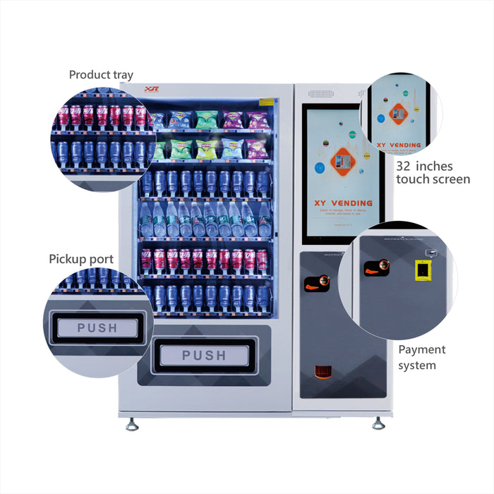 Snack and drink vending machine can be used to sell snacks and cold or room temperature beverages——XY-DLY-10C-L1-32＂