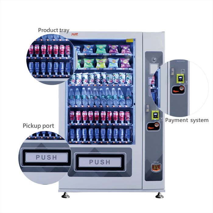 Snack and drink vending machine can be used to sell snacks and cold or room temperature beverages——XY-DLE-10C-L1