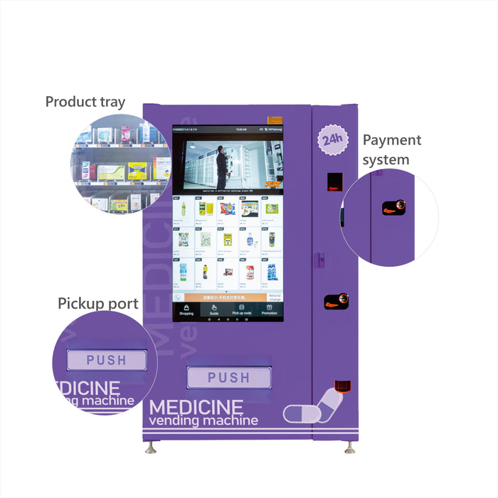 Pharmacy vending machine can be used to sell medicine.