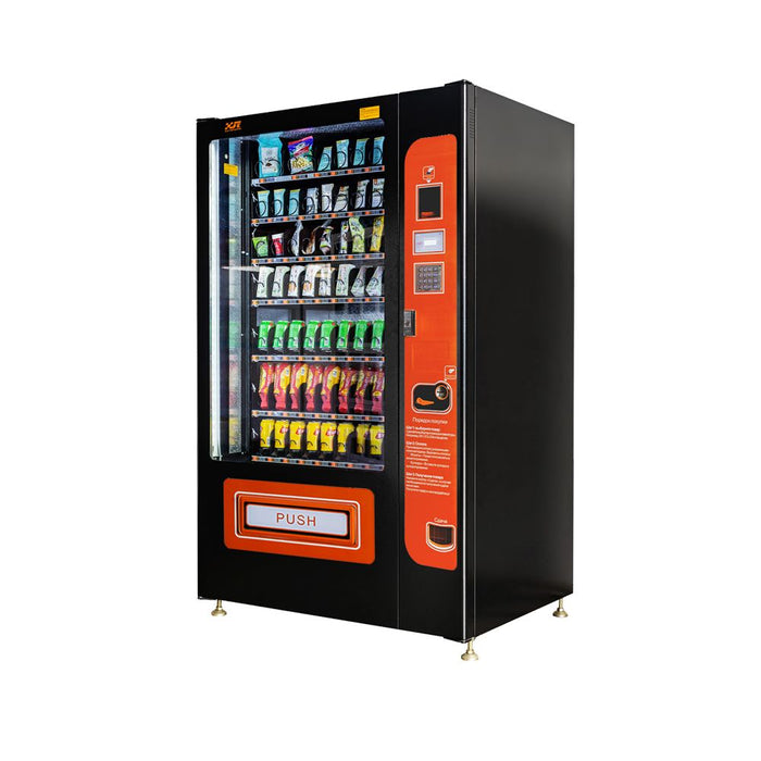 Snack and drink vending machine with lifting system can be used to sell snacks and cold or room temperature beverages——XY-SLE-10C-I